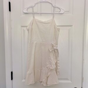 Express Linen Ruffle Dress